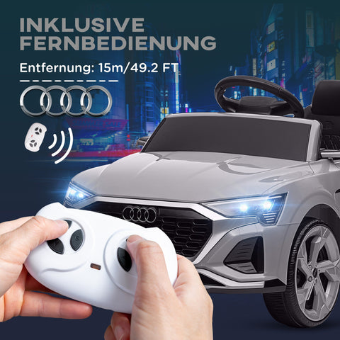 Rootz 12V Audi Q8 etron Electric Children's Car - Remote-Controlled - Ride-On Vehicle - Headlights & Music - 98cm x 49.5cm x 43cm