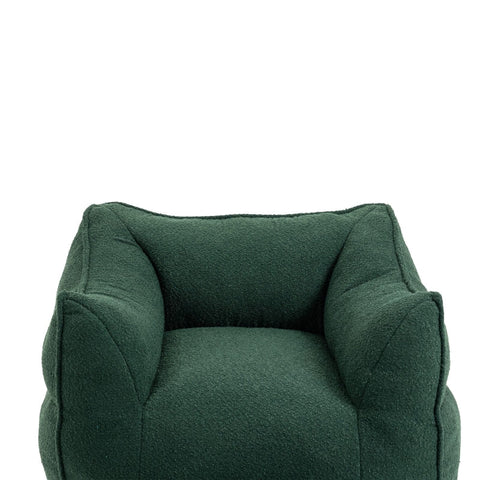 Rootz Bouclé Bean Bag Chair - Lounge Chair - Memory Foam Chair - Unmatched Comfort - 91x83x66cm
