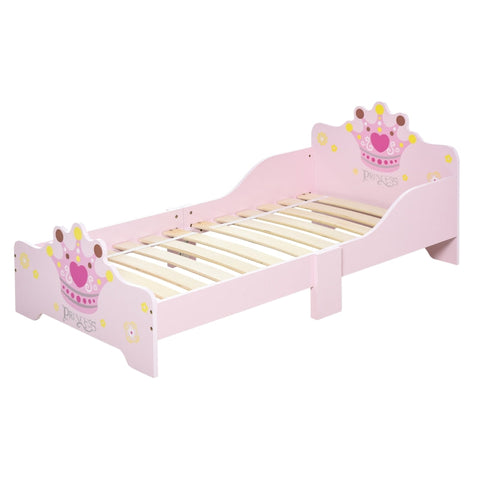 Rootz Children’s Princess Bed - Kids Pink Bed - Toddler Bed - Safe & Sturdy - 143cm x 73cm x 60cm