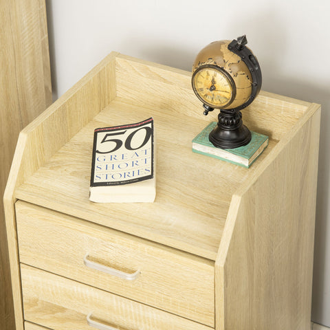 Rootz Office Storage Rolling Container - Mobile File Organizer - 4 Drawer Cabinet - Easy Movement - 40L x 36W x 65H cm