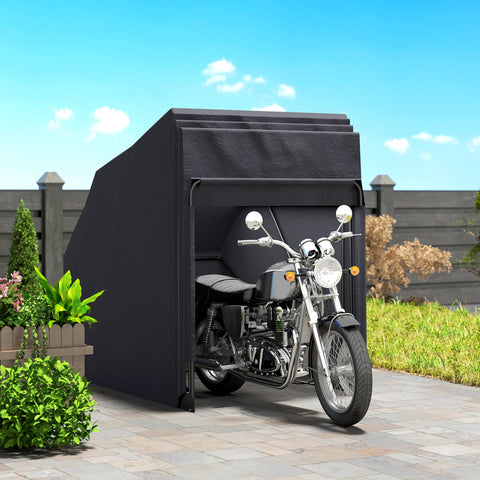 Rootz Motorcycle Cover Tarpaulin - Waterproof Cover - Outdoor Shelter - UV Resistant - 345cm x 135cm x 191cm