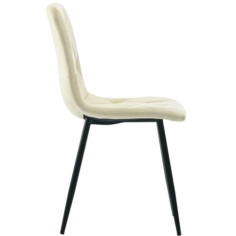 Rootz 4 Piece Set Dining Chairs - Velvet Chairs - Luxury Seating - Exceptional Comfort - 45cm x 40cm x 86cm