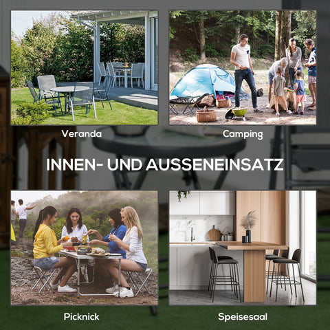 Rootz Foldable Side Table - Outdoor Folding Table - Compact Patio Table - Weatherproof & Easy to Clean - 45 x 45 x 50 cm