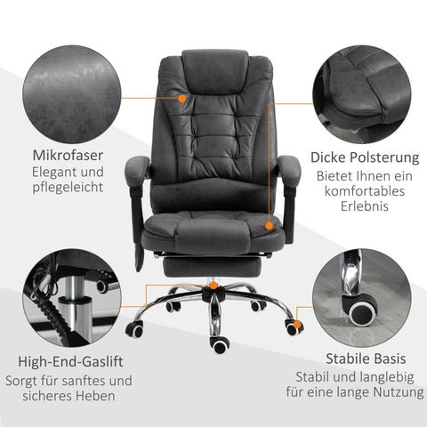 Rootz Massage Office Chair - Vibrating Chair - Heated Lumbar - Ergonomic Computer Chair - 65cm x 160cm x 104cm