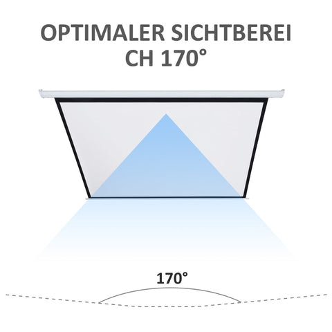 Rootz Motorized Projector Screen - Home Theater Screen - Cinema Display - Durable Fabric - 203cm x 152cm - Electric Remote Control