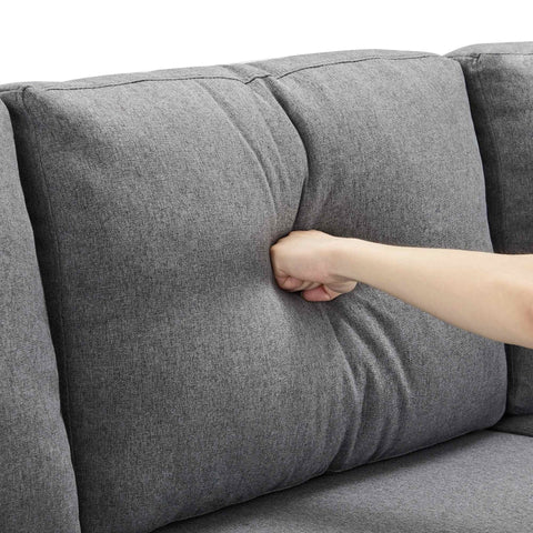 Rootz L-Shaped Sofa Bed - Convertible Couch - Sleeper Sofa - Bed Function - 219cm x 142.5cm x 70.5cm