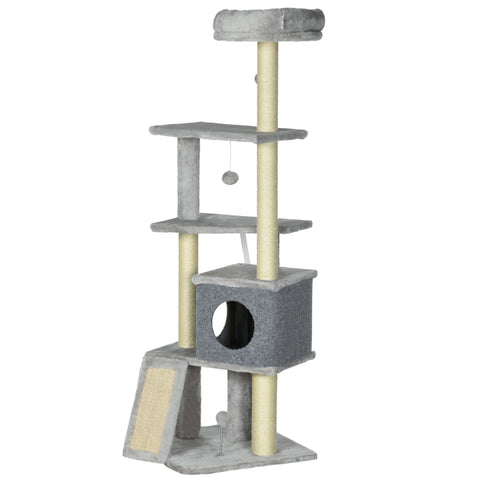 Rootz Cat Tree - Climbing Tree - Cat Activity Center - Claw Sharpening - 4 Platforms 146cm - Enhance Your Home with Style and Function!