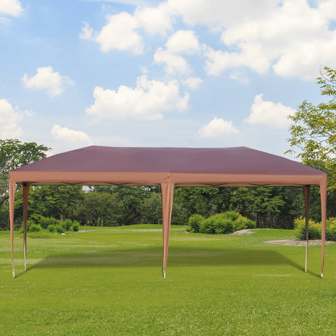 Rootz Pop-up Folding Garden Awning - Portable Pavilion - Outdoor Canopy - UV Protection - 6m x 3m x 2.7m