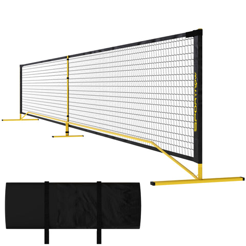 Rootz Pickleball Net Set - Portable - Metal Frame - Stable Network - 670cm x 60cm x 92cm - Includes Carry Bag