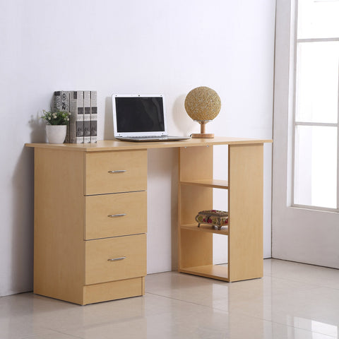 Rootz Computer Desk - Office Table - Workstation - Ample Storage - 120cm x 49cm x 72cm