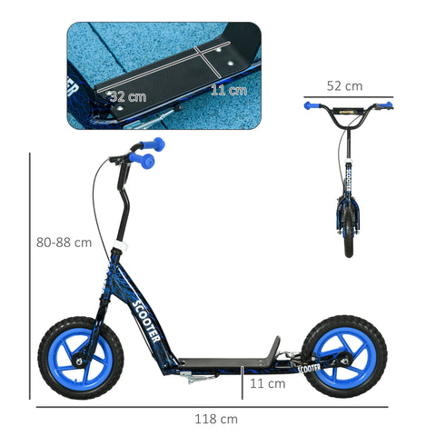 Rootz Children's Scooter - Kids Kick Scooter - Adjustable Scooter - Safe Riding - 118cm x 52cm x 80-88cm