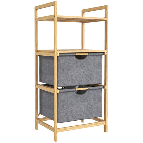 Rootz Bamboo Laundry Rack - Clothes Organizer - Storage Solution - Space Saving - 44W x 34D x 96H cm