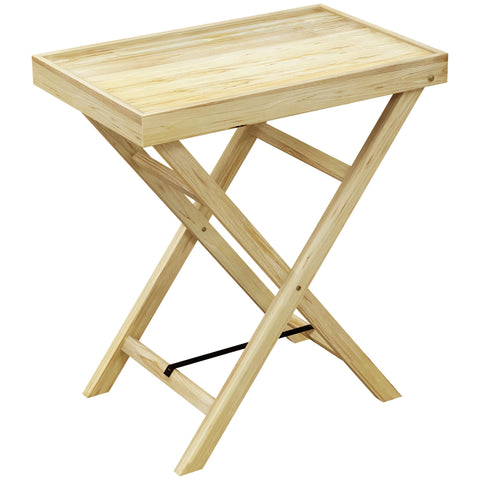 Rootz Rectangular Wooden Garden Table - Balcony Table - Terrace Table - Durable Spruce - 68L x 44W x 75H cm