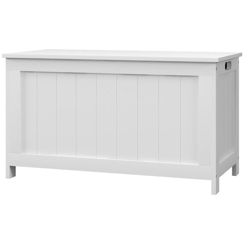 Rootz Seat Chests - Storage Box - Toy Chest - 2 Handles - Children's Room - Wooden Chest - MDF - White - 81L x 40W x 46H cm