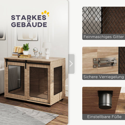 Rootz Dog Box - Transport Box for Dogs - Retreat Box for Pets - Lockable Doors - Safe & Ventilated - 98x60x78cm