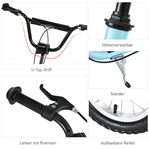 Rootz Children's Scooter - Kid's City Scooter - Aluminum Kick Scooter - Enhances Balance - 120cm x 58cm x 85-95cm - Blue