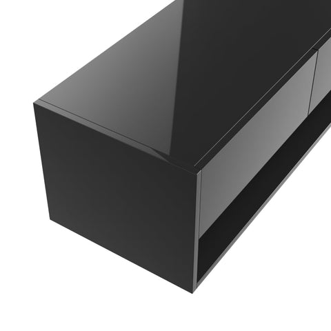 Rootz Elegant TV Cabinet - High Gloss Unit - Modern Stand - Generous Storage - 190L x 40W x 42H cm