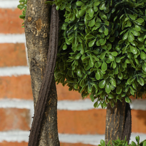 Rootz Artificial Boxwood Plant - Faux Greenery - Realistic Decor - Always Fresh - 115cm H x 19.5cm Ø Pot