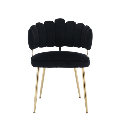Rootz Set of 2 Velvet Dining Chairs - Comfy Seating - Ergonomic Chairs - Lumbar Support - 57cm x 55cm x 70cm