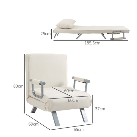 Rootz Relaxation Chair - Sofa Bed - Lounger - Ultimate Comfort - Adjustable Backrest - Metal Frame - 65cm x 69cm x 80cm