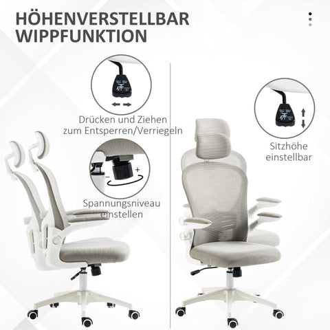 Rootz Office Chair - Computer Chair - Task Chair - Ergonomic Design - 62cm x 64cm x 112-120cm