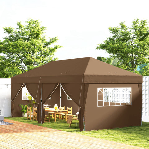 Rootz 3x6m Garden Pavilion - Outdoor Foldable Tent - Portable Canopy - UV & Waterproof Protection - 590cm x 295cm x 285cm