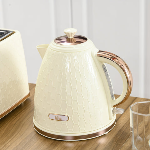 Rootz Quick Cooker Kettle - 2200W Electric Pot - Instant Boiling - Safe & Efficient - 24.2cm x 19.4cm - Brown