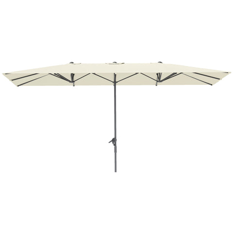 Rootz Double-Sided Umbrella - Parasol - Sunshade - UPF50+ Protection - 451cm x 264cm - Aluminum Mast