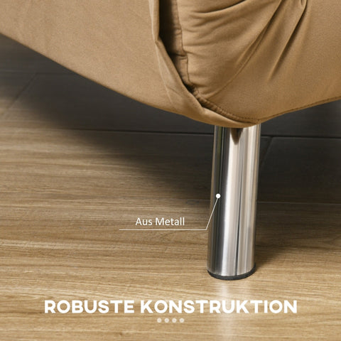 Rootz Reclining Chair - Lounge Chair - Single Bed - Adjustable Backrest - Velvet Fabric - 77cm x 88cm x 83cm