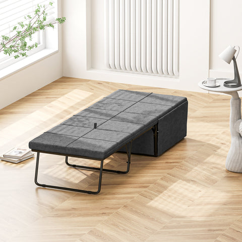 Rootz Folding Bed with Mattress - Rollaway Bed - Guest Bed - Soft Mattress - 190 x 69 x 38.5 cm