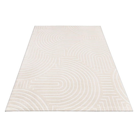 Modern Geometric Rug – Soft Short Pile – Durable & Easy Care – High-Low Texture