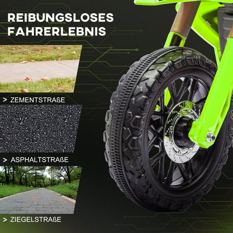 Rootz Electric Motorcycle for Kids - Ride-On Bike - Child's Motorbike - Training Wheels & Sounds - 105cm x 57cm x 62cm