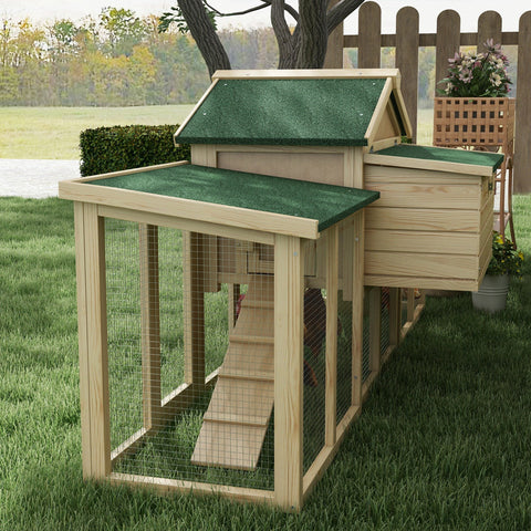 Rootz Chicken Coop – Poultry House – Hen Habitat – Secure & Ventilated – 204cm x 85cm x 93cm