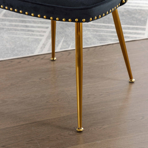 Rootz Set of Two Velvet Chairs - Upholstered Dining Chair - Elegant Accent Chairs - Ergonomic Comfort - 43.9cm x 62cm x 87.5cm