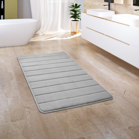 Memory Foam Bath Mat – Ultra Soft, Durable – Embossed Pattern – Luxury Comfort