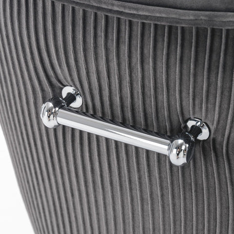 Rootz Gray Velvet Dining Chair - Modern Seating - Elegant Chairs - High Comfort Foam - 54L x 57.5W x 86.5H cm