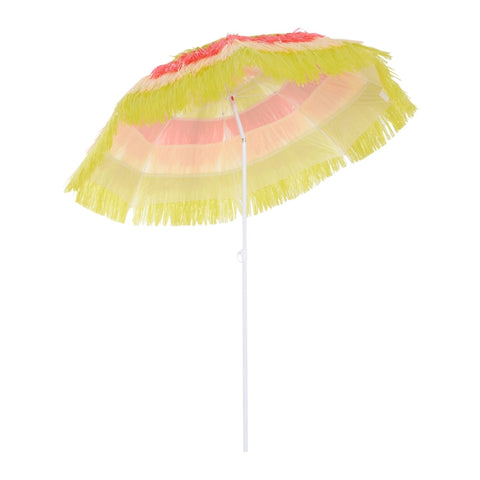Rootz Hawaiian Umbrella - Beach Umbrella - Garden Parasol - Sun Protection - Adjustable & Tiltable - Ø160cm x H190cm