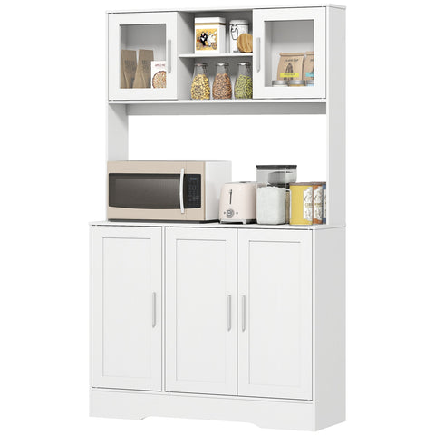 Rootz Kitchen Cabinet - Storage Unit - Scandinavian Cupboard - Adjustable Shelves - 108cm x 35cm x 180cm