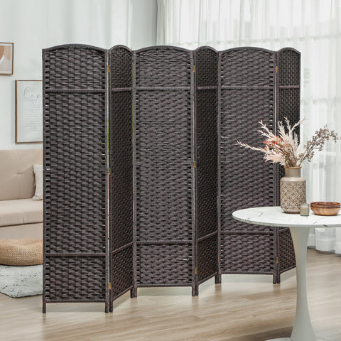 Rootz 6-Part Foldable Room Separator - Privacy Screen - Home Divider - Durable Polypropylene - 240cm x 1.6cm x 170cm