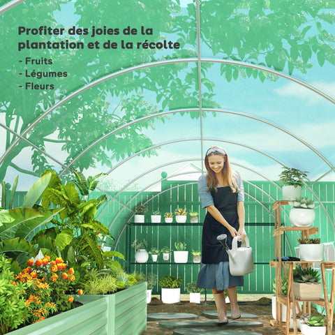 Rootz Garden Tunnel Greenhouse - Plant House - Gardening Shelter - Protects Plants - 800cm x 300cm x 200cm