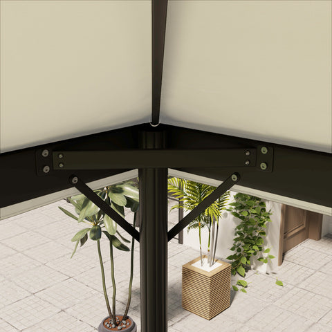 Rootz Gazebo Replacement Roof - Tarpaulin - Pavilion Roof - Sun Protection UPF30+ - 400cm x 300cm - White