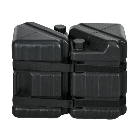 Rootz Gazebo Weights - Tent  Weights - Weather Resistant - Fillable - Black - 21 x 21 x 30cm