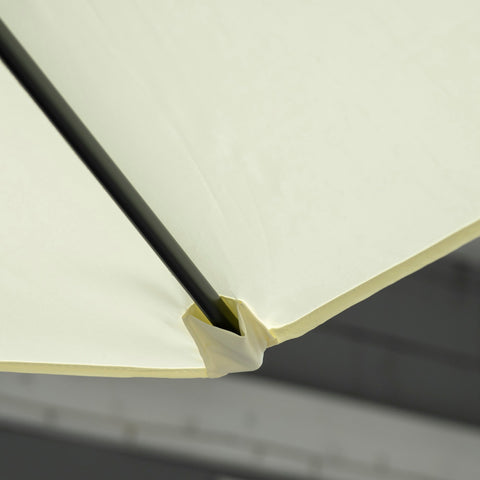 Rootz Cantilever Parasol - Outdoor Umbrella - Garden Sunshade - UV Protection - 256cm Diameter - Beige - 100cm Base