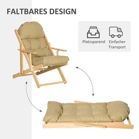 Rootz Accent Chair - Relax Chair - Upholstered Armchair - Adjustable Comfort - 71x89x96 cm - Foldable Design