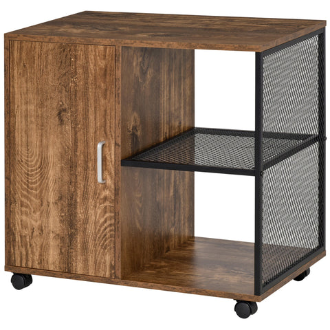 Rootz Printer Stand - Office Organizer - Cupboard Compartment - Multifunctional Storage - Elegant Design - 70cm x 40cm x 65.5cm