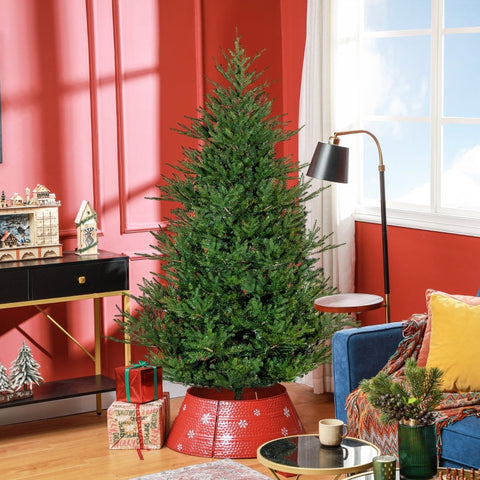 Rootz Christmas Tree - Artificial Pine Tree - Hinged Branches - Flame-Resistant - Metal Base - Green - 110cm x 180cm