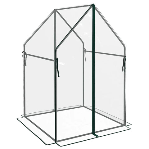 Rootz Greenhouse - Cold Frame Greenhouse - Film Greenhouse - Mini Greenhouse - Steel - Plastic - Transparent + Black - 90 cm x 90 cm x 145 cm