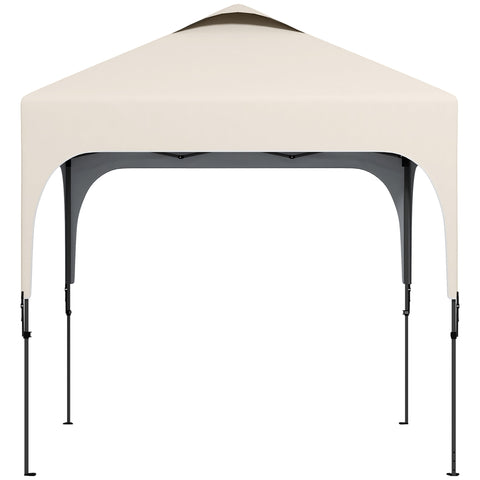 Rootz Garden Pop-Up Pavilion - Folding Tent - Height Adjustable Shelter - Anti-UV50+ Protection - Steel Frame - 253cm x 253cm x 268cm