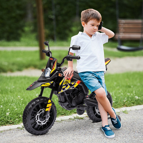 Rootz 12V Kids Motorcycle with Training Wheels - Electric Ride-On - Children Motorbike - Smooth Ride - 106.5cm x 56cm x 80cm