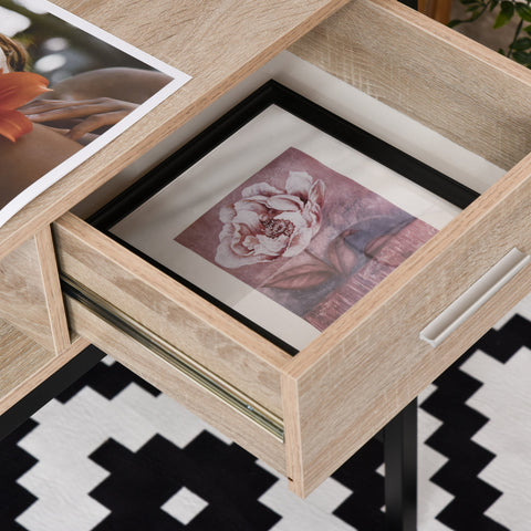 Rootz Desk with Storage Space - Industrial Office Table - Workstation with Drawer - Durable Design - 102 x 48 x 80.5 cm